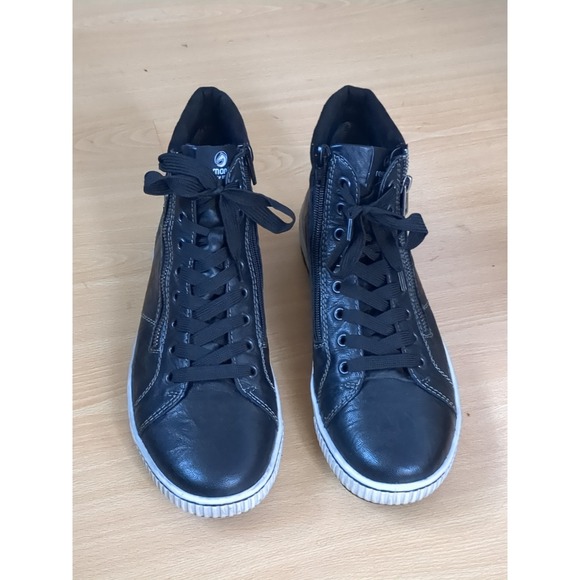 Remonte Maditta Ankle Boots NO INSOLES Zip Lace Black White Sz 11 US 43 EU D0772 - Picture 4 of 8